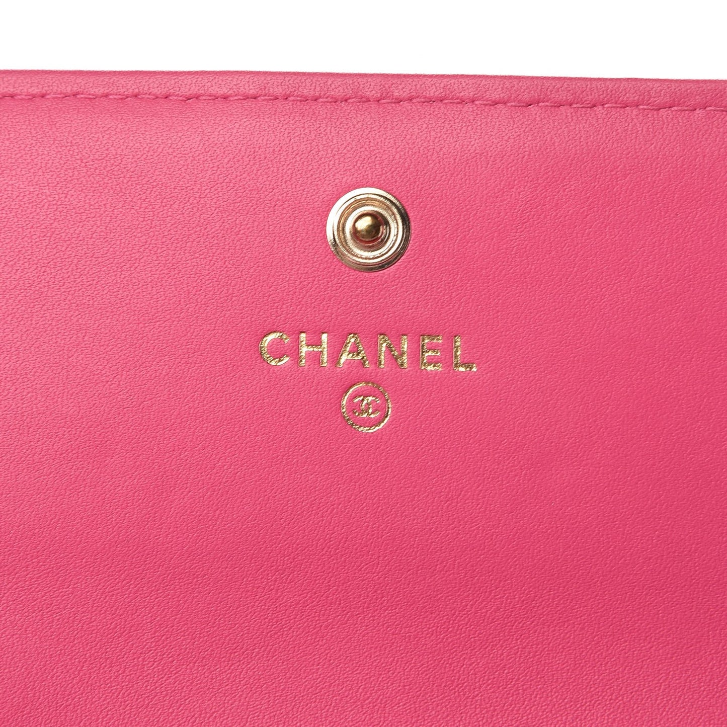 Lambskin Quilted Boy Flap Wallet Fuchsia