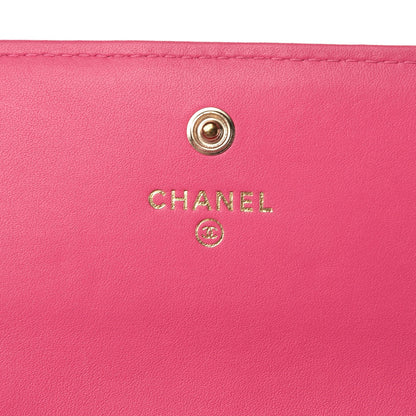 Chanel Lambskin Quilted Boy Flap Wallet Fuchsia 6 of 9
