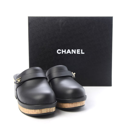 Chanel Calfskin CC Turn Lock Clogs 40 Black 10 of 10