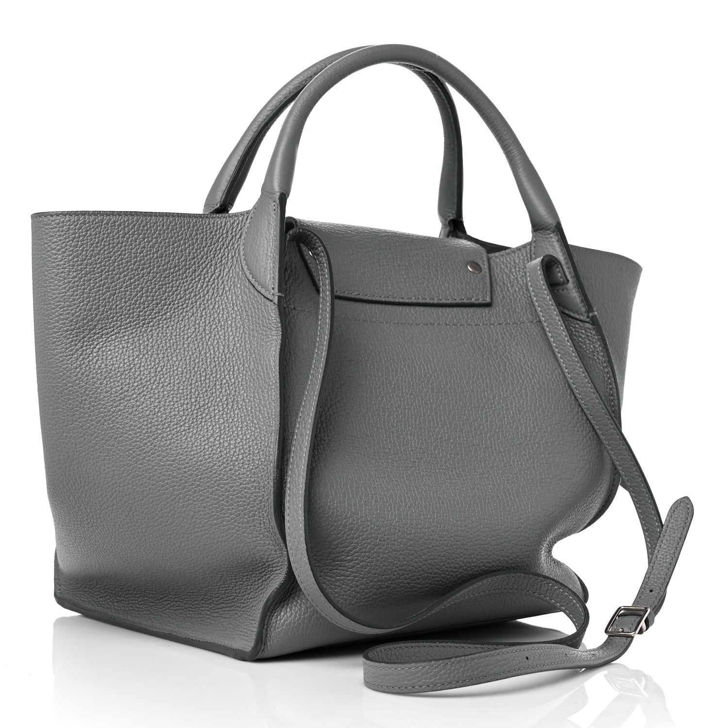 Celine Supple Calfskin Long Strap Small Big Bag Zinc 3 of 13