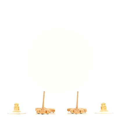 Chanel Crystal CC Drop Earrings Gold Black 3 of 4