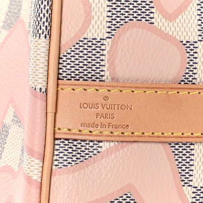 Louis Vuitton Damier Azur Tahitienne Speedy Bandouliere 30 Rose Ballerine 7 of 12