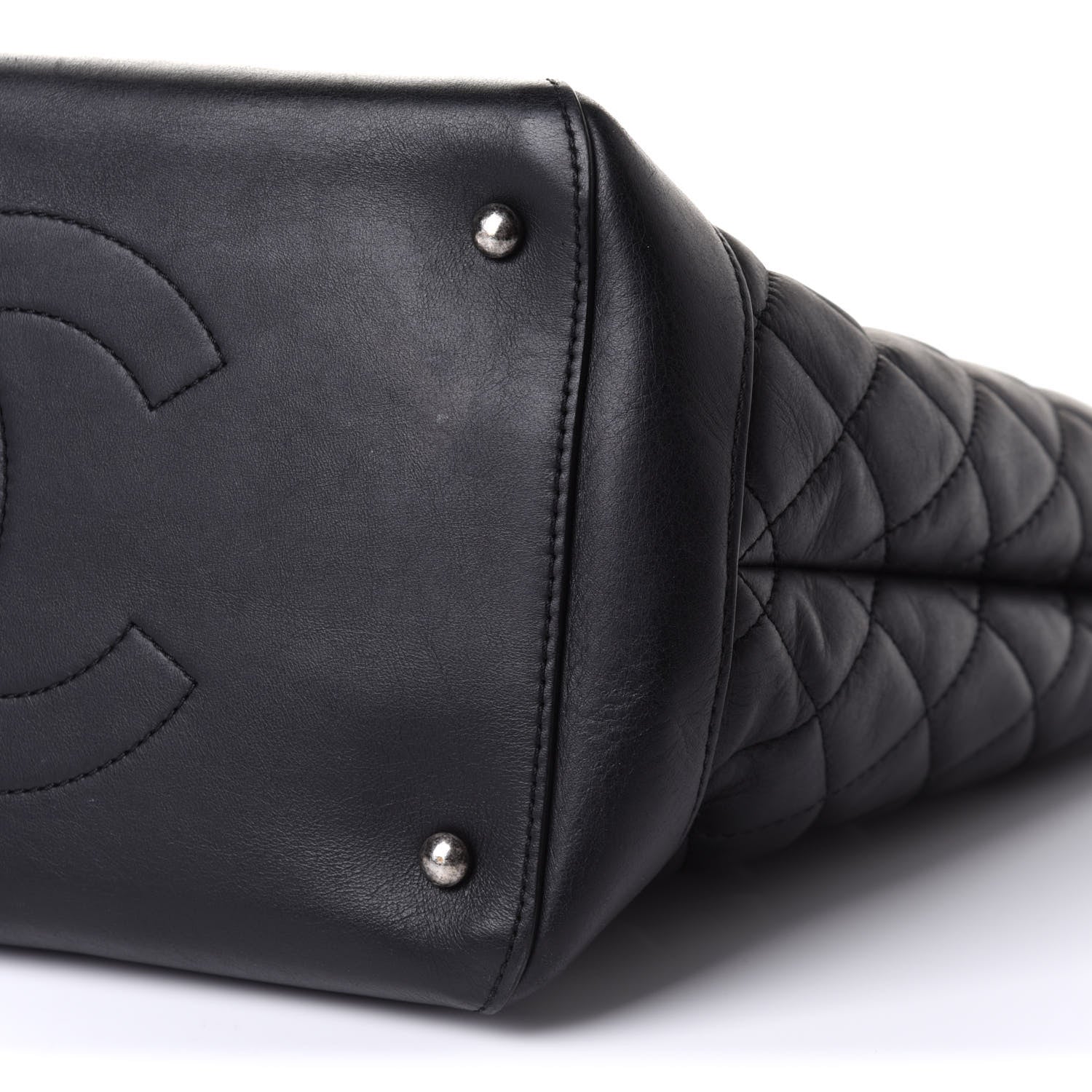 Chanel Calfskin Quilted Small Easy Shopping Tote Black 10 of 11