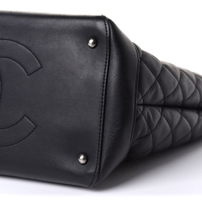 Chanel Calfskin Quilted Small Easy Shopping Tote Black 10 of 11