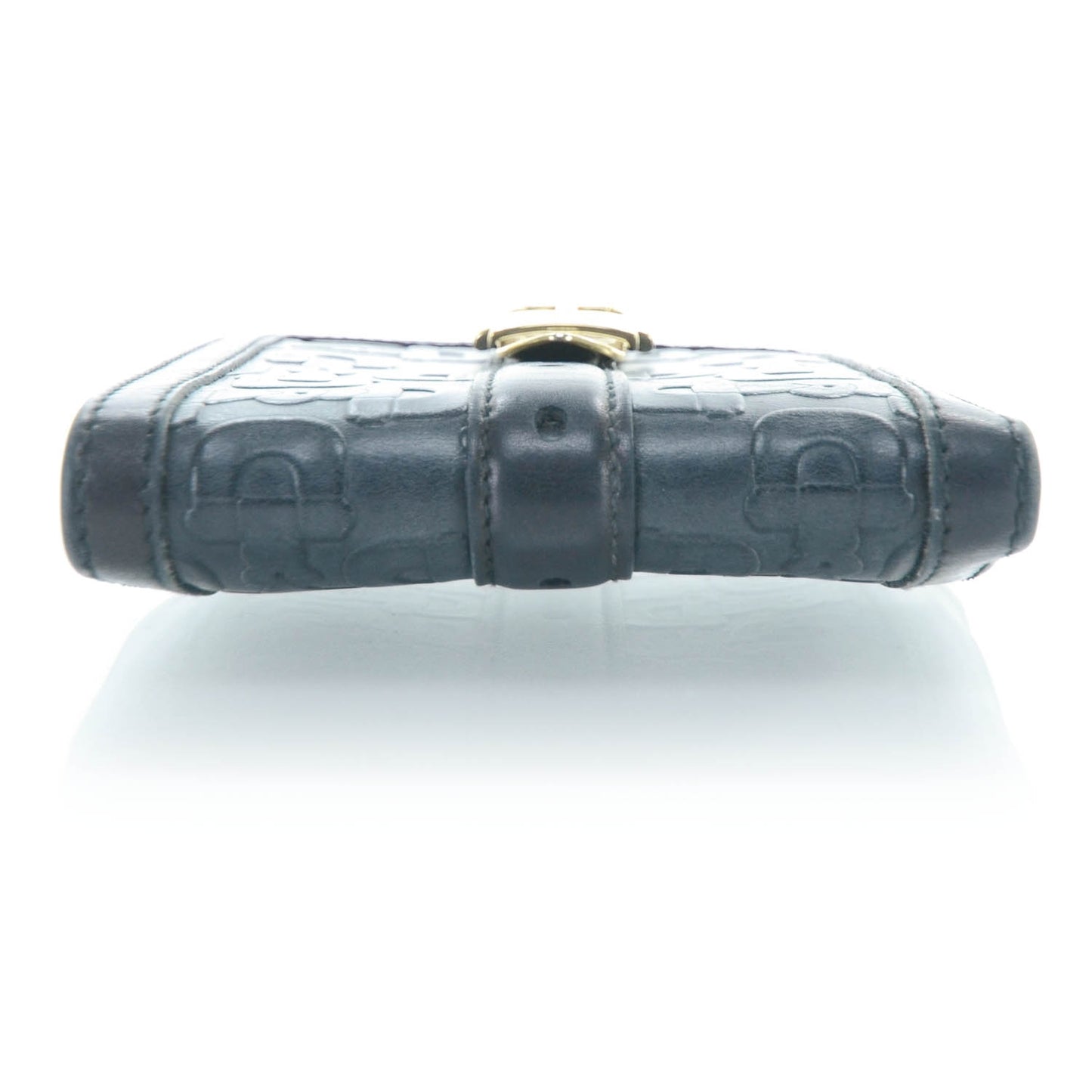 Horsebit Embossed Glam French Wallet