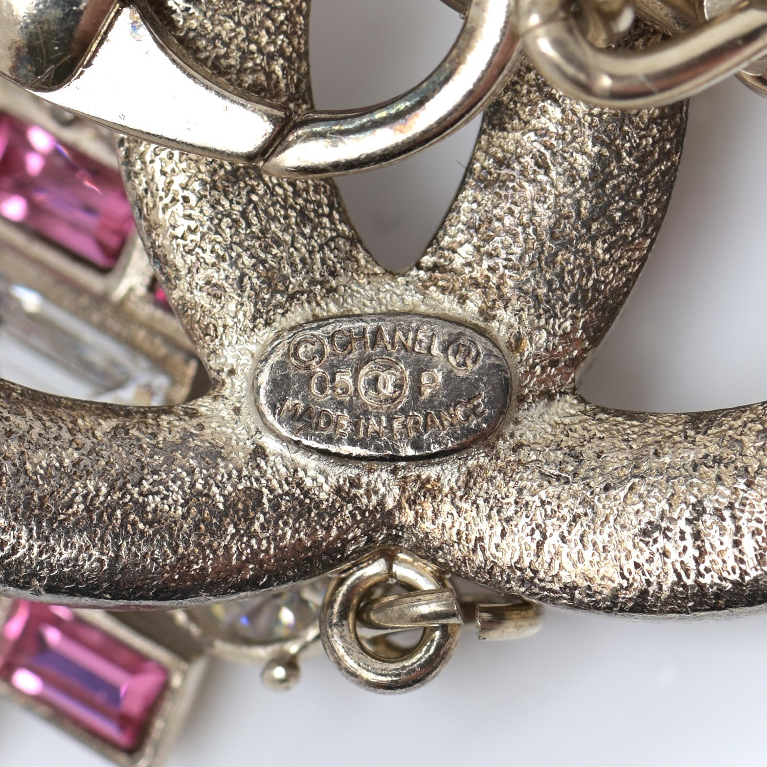 Chanel Crystal Baguette CC Belt 85 Gold Pink 4 of 9