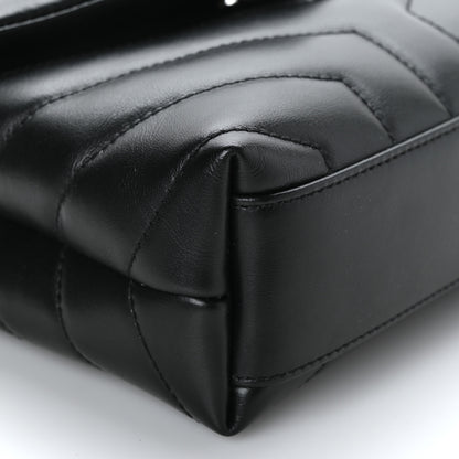 Saint Laurent Calfskin Y Quilted Monogram Monochrome Toy Loulou Crossbody Bag Black 7 of 9