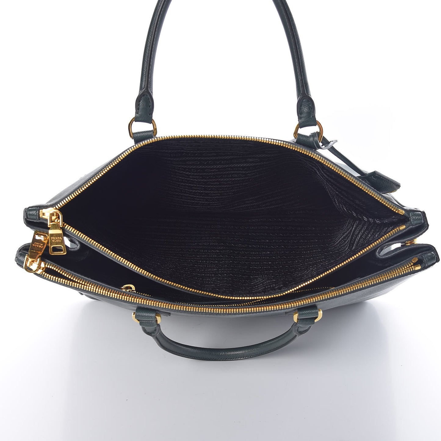 Saffiano Lux Extra Large Galleria Double Zip Tote Smeraldo