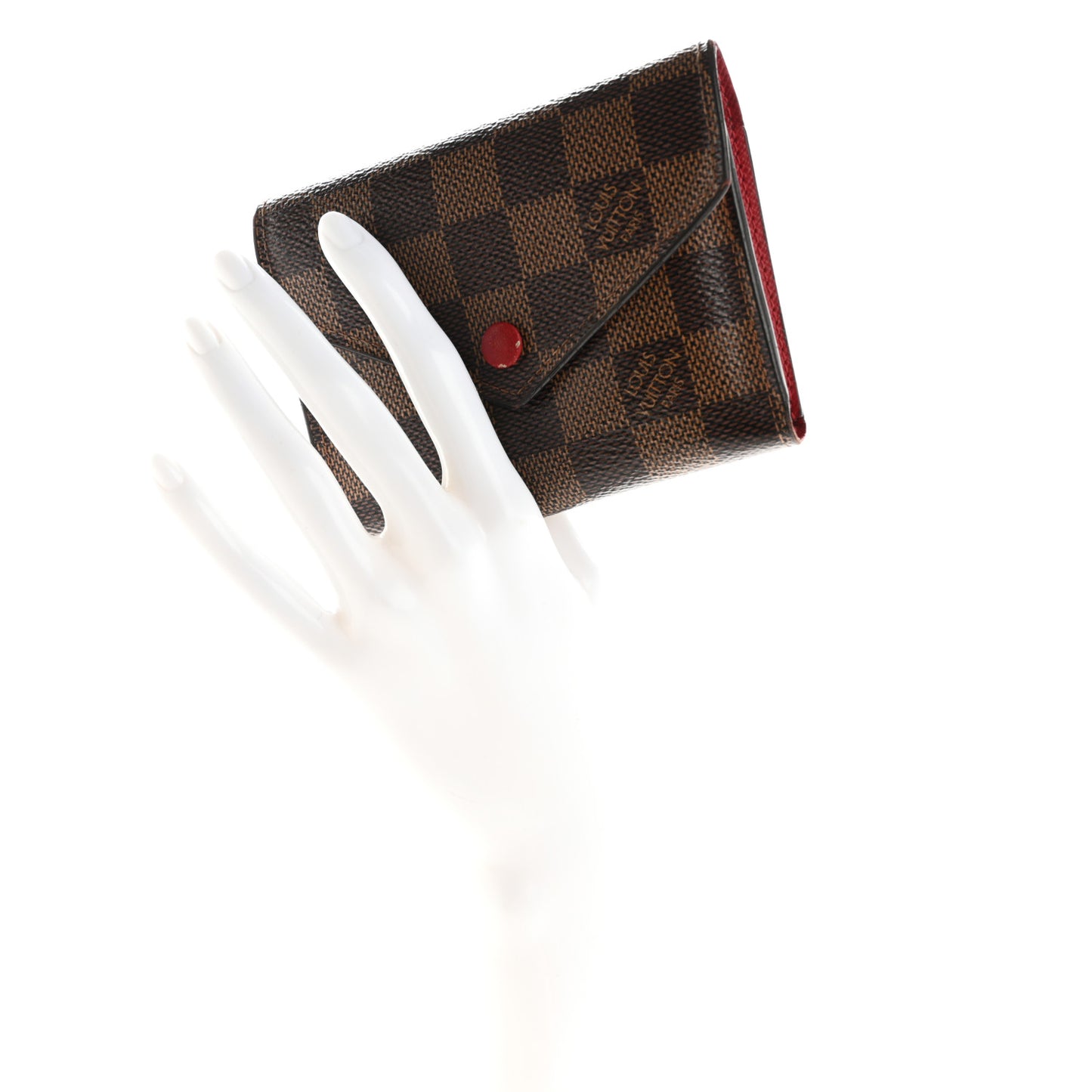Damier Ebene Victorine Wallet Red
