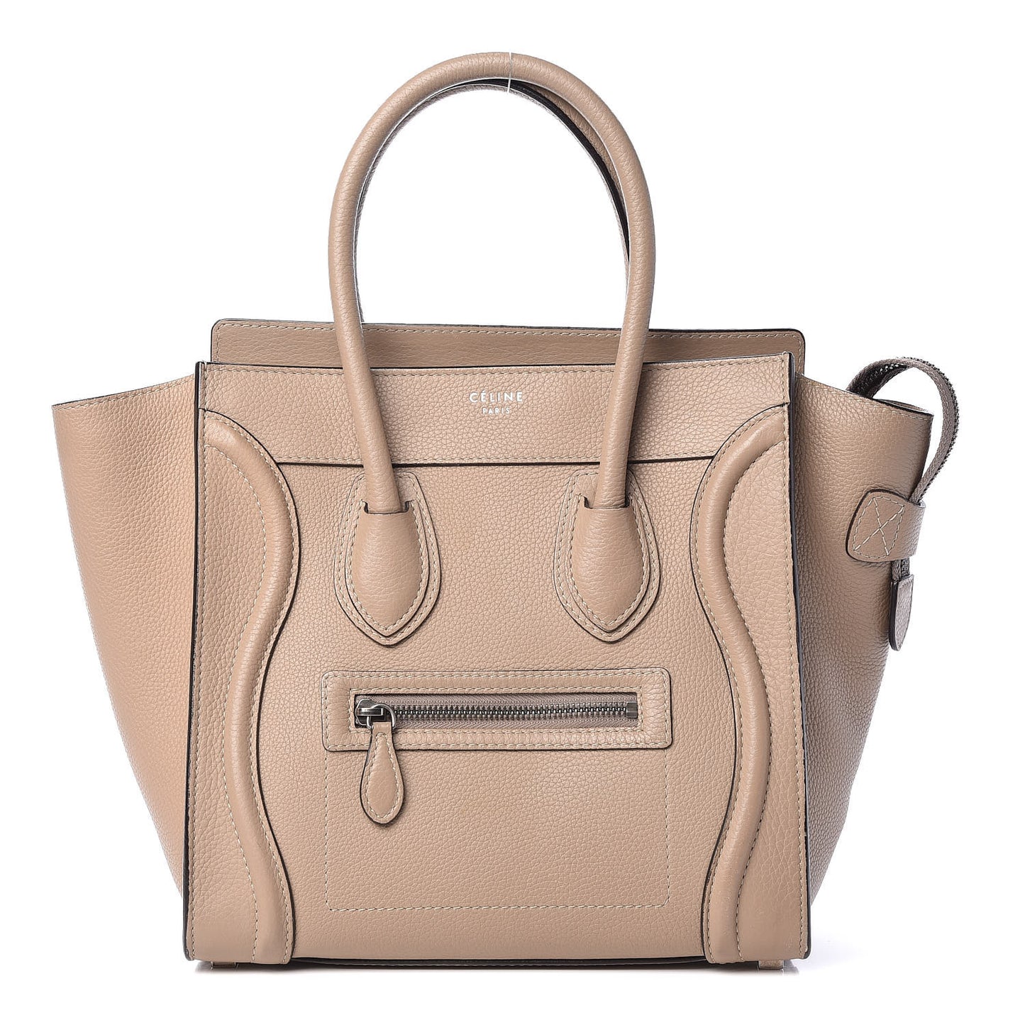 Drummed Calfskin Micro Luggage Dune