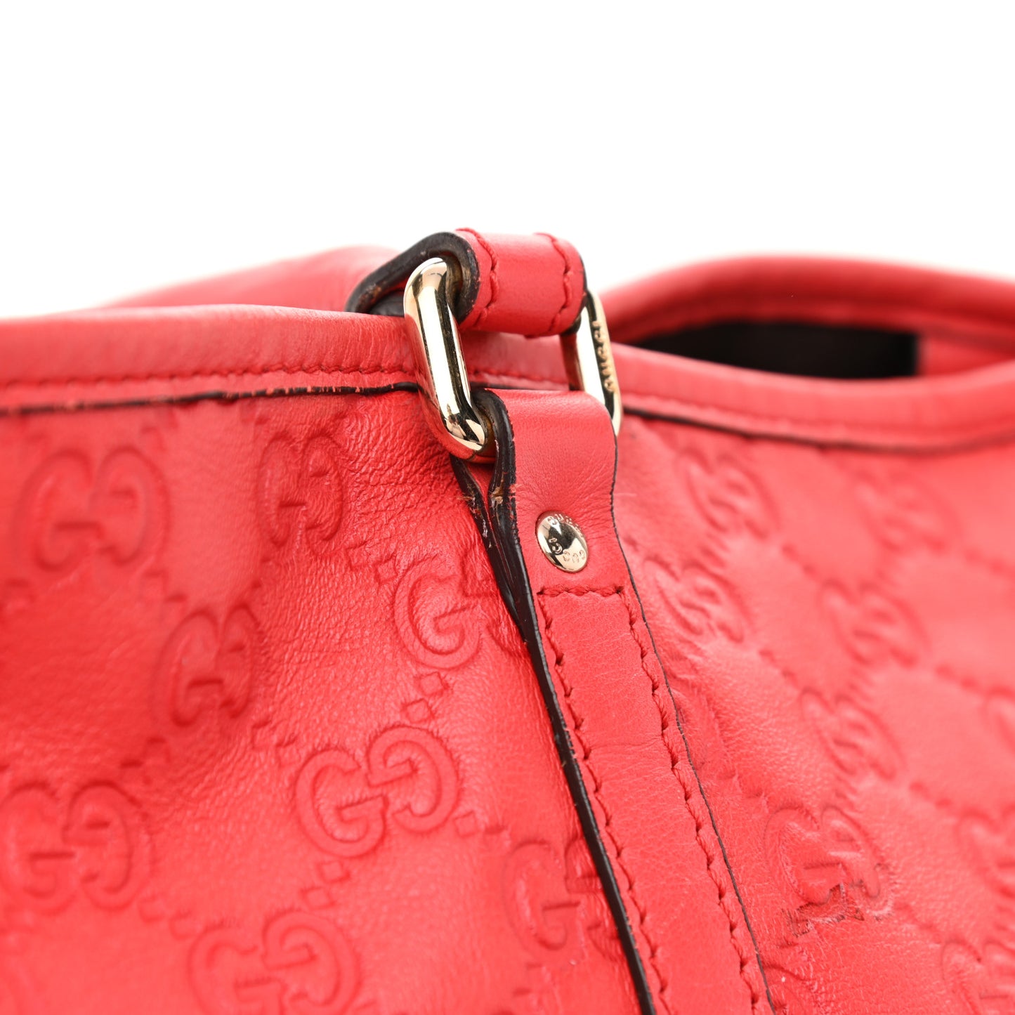 Guccissima Vitello Tender Large Joy Tote Sporting Red