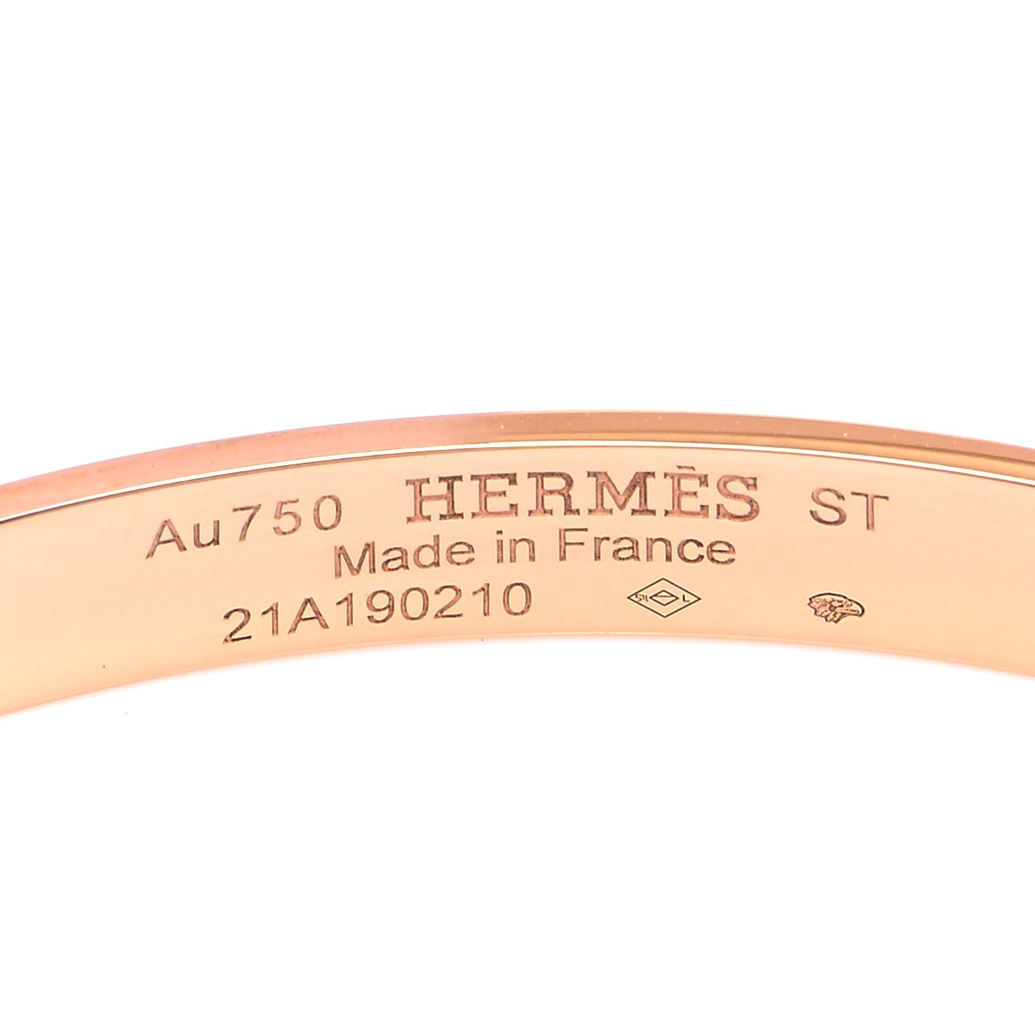 Hermes 18K Rose Gold PM Collier De Chien Bracelet ST 4 of 5