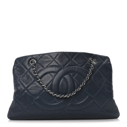 Chanel Caviar Quilted CC Timeless Soft Tote  Blue 1 of 10