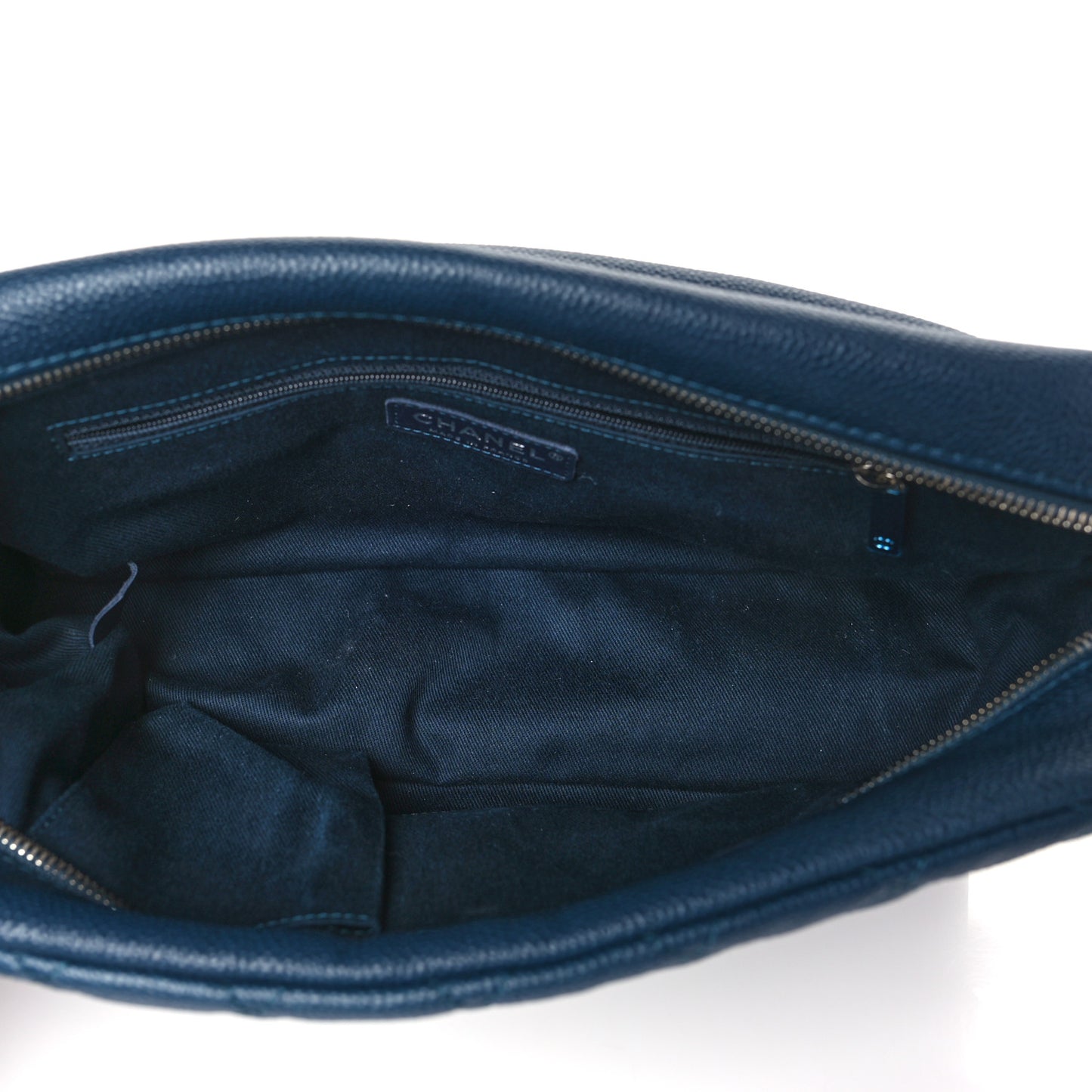 Caviar Quilted Jumbo Easy Flap Blue
