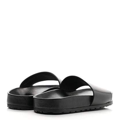 Saint Laurent Calfskin Monogram Jimmy Joan Slide Sandals 35 Black 4 of 9
