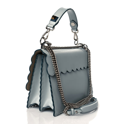 Fendi Vitello Liberty Scalloped Studded Kan I Shoulder Bag Grigio Perla 3 of 10