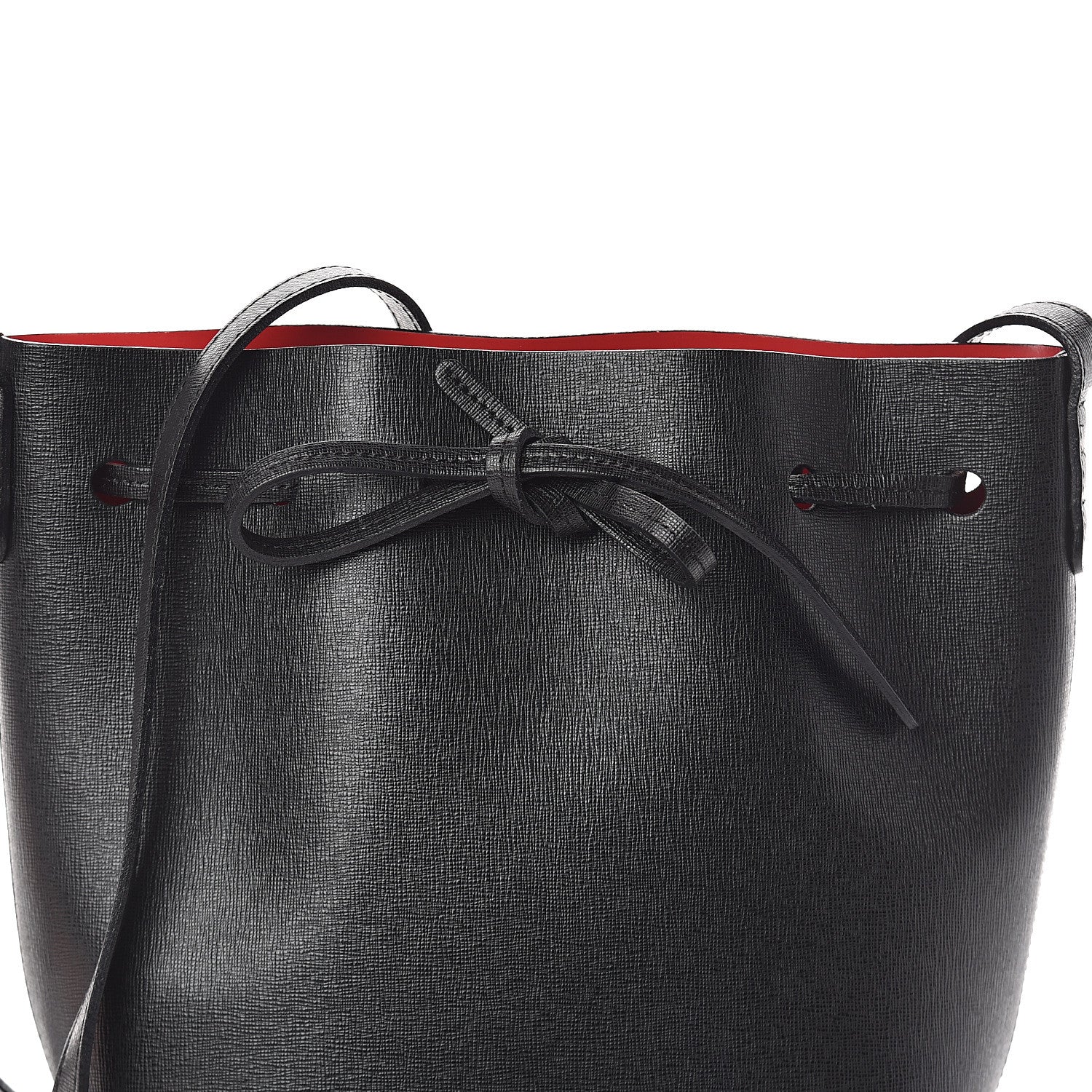 Mansur Gavriel Saffiano Mini Bucket Bag Black 6 of 8