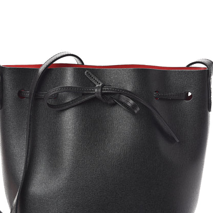 Mansur Gavriel Saffiano Mini Bucket Bag Black 6 of 8