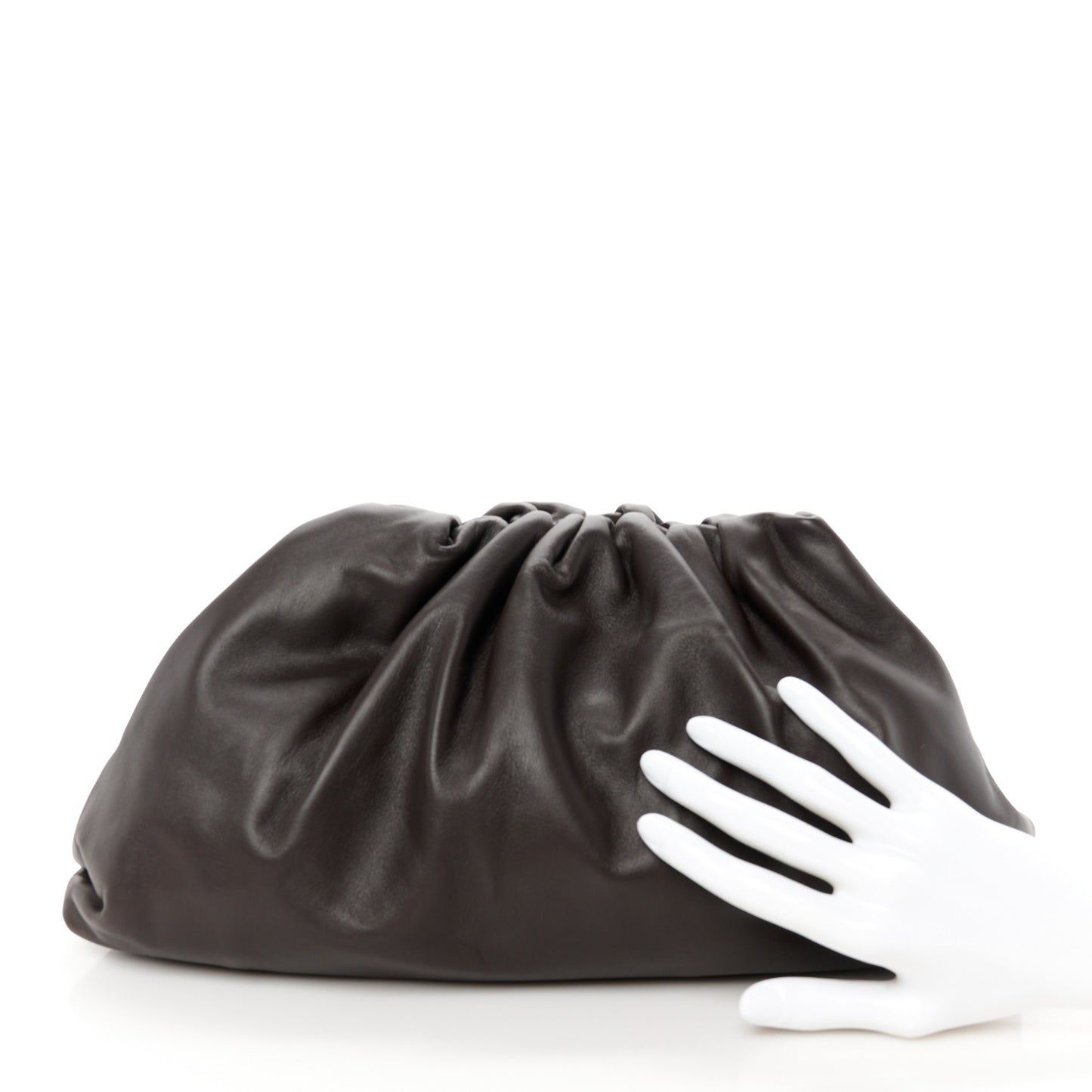 Smooth Butter Calf The Pouch Oversized Clutch Fondant