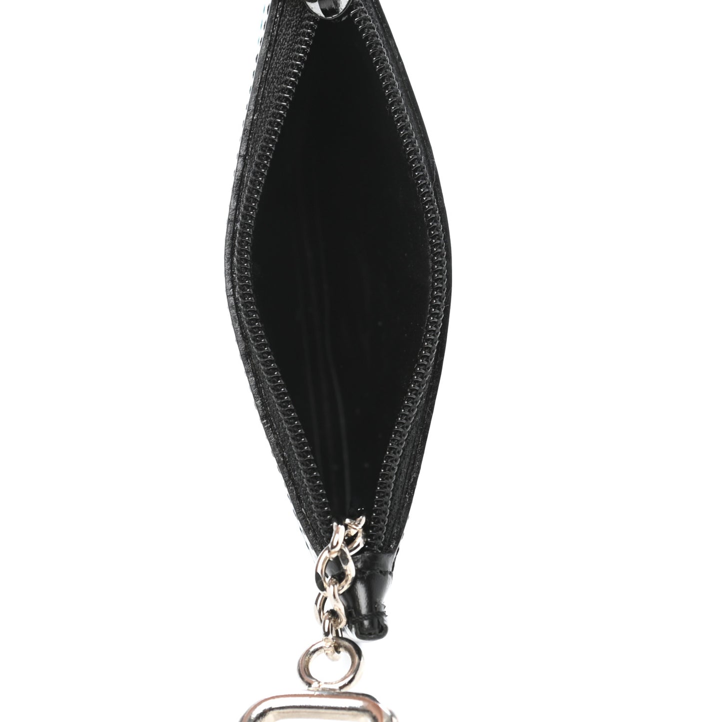 House Check Key Coin Case Black
