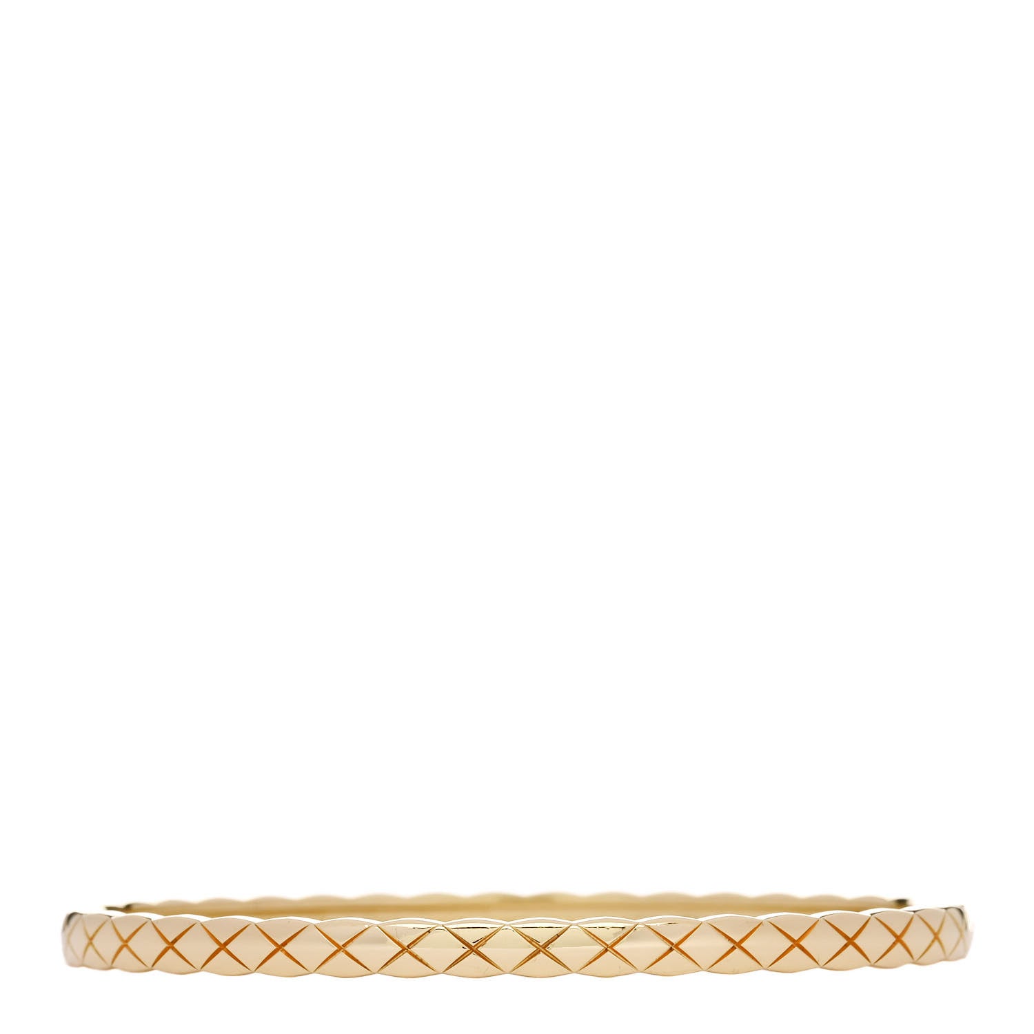 Chanel 18K Yellow Gold Mini Coco Crush Bangle Bracelet S 2 of 4