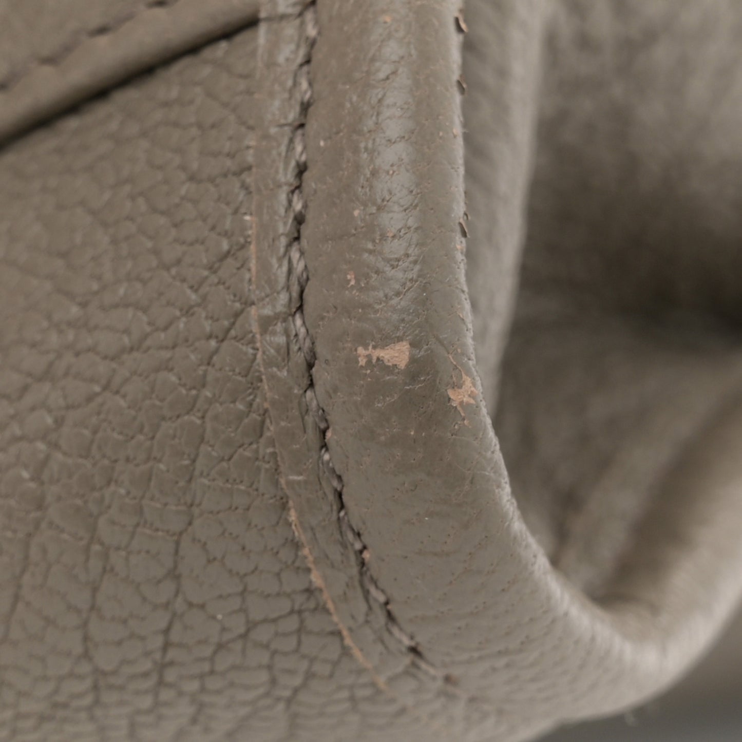 Chevre Gold Metallic Edge Hardware City Gris Taupe