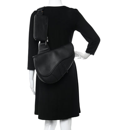 Christian Dior Grained Calfskin Mens Maxi Saddle Bag Back 2 of 15