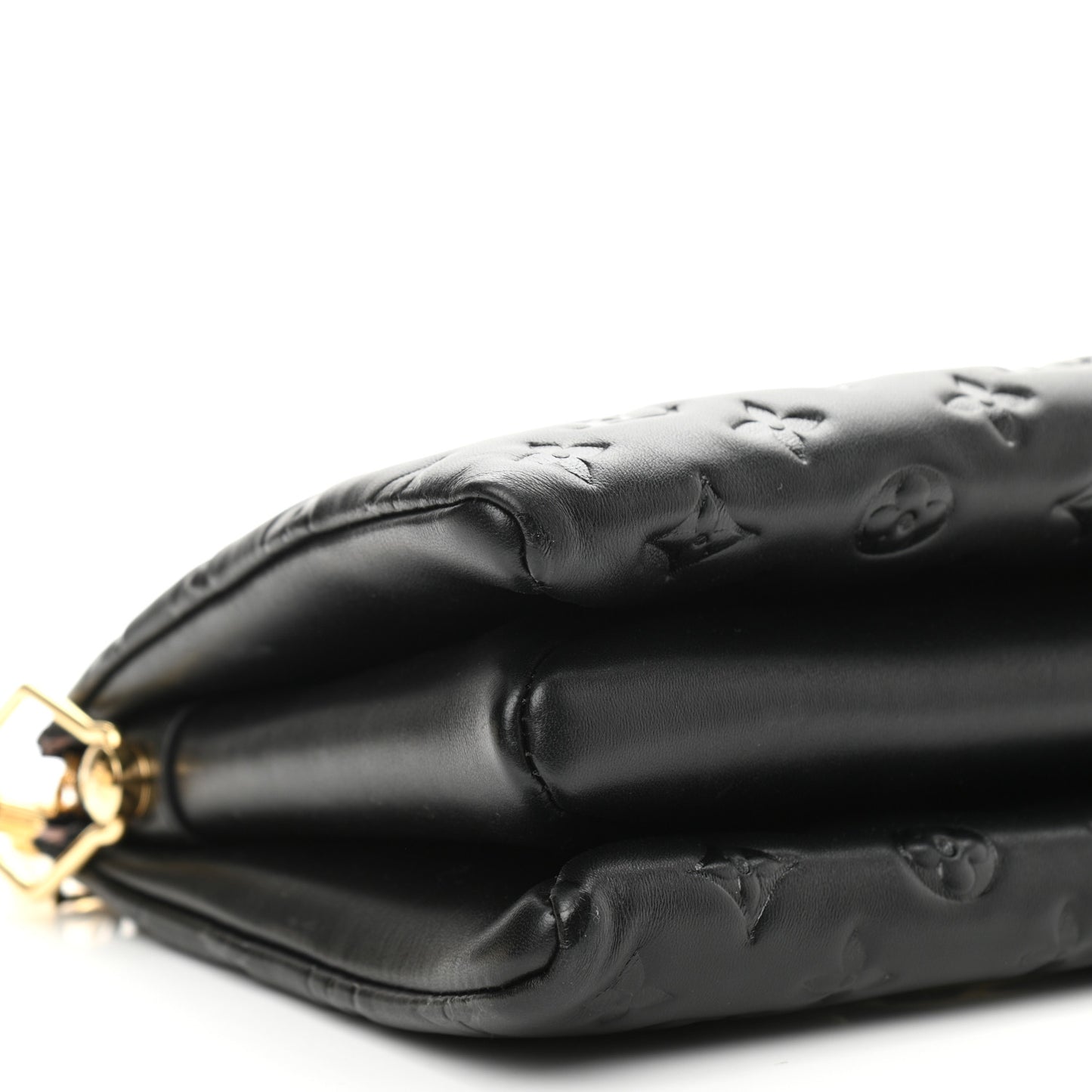 Lambskin Embossed Monogram Coussin PM Black