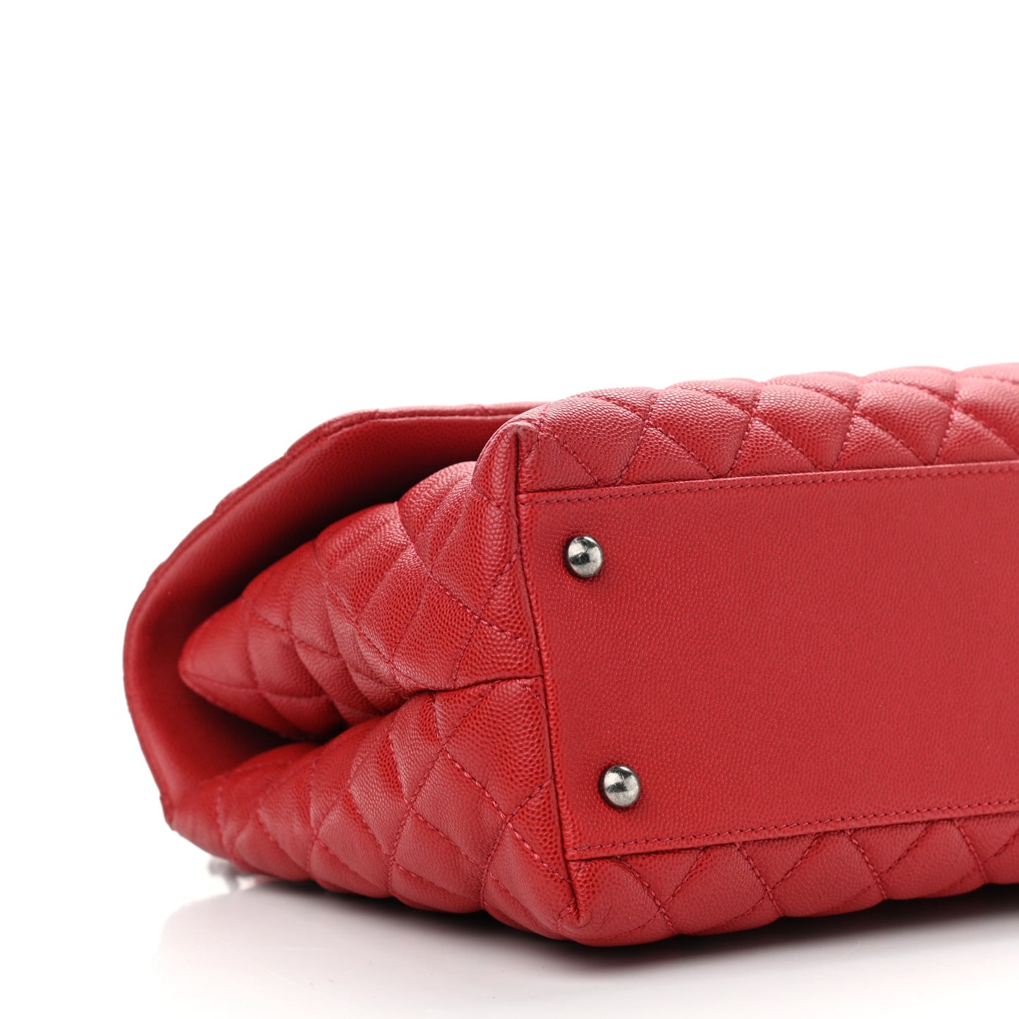 Caviar Quilted Medium Coco Handle Flap Red