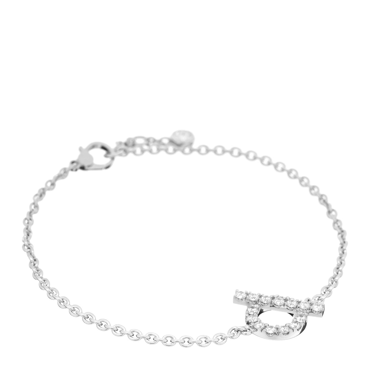 18K White Gold Diamond Finesse Bracelet LG
