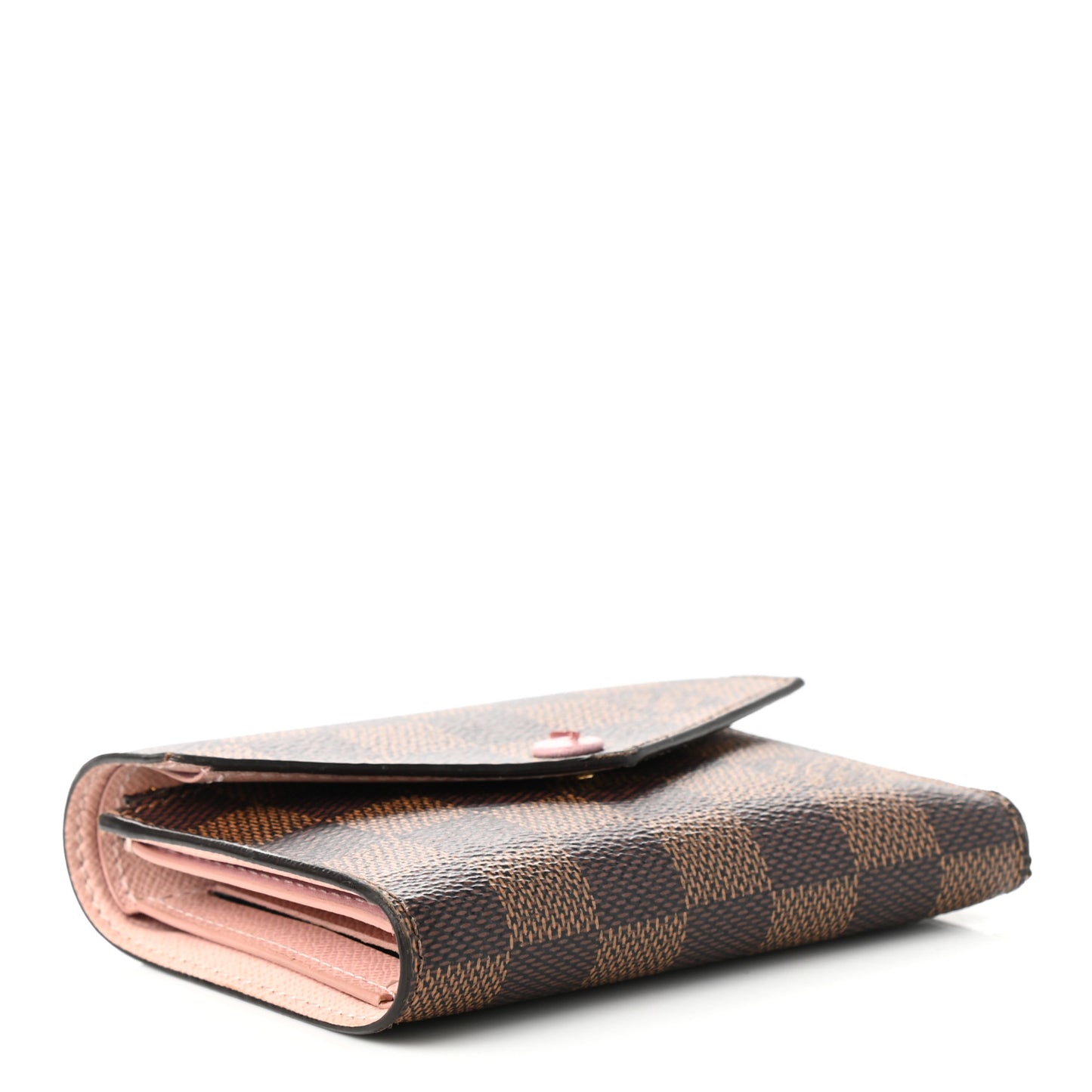 Damier Ebene Victorine Wallet Rose Ballerine