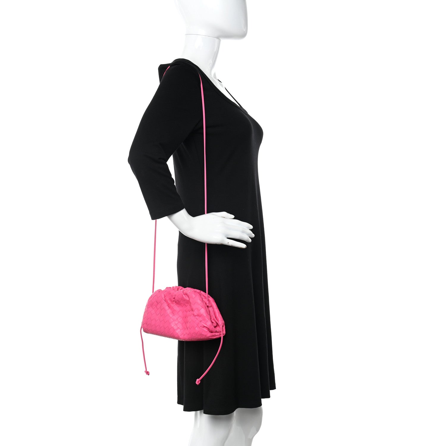 Bottega Veneta Nappa Intrecciato The Mini Pouch Rosa Shock 2 of 11