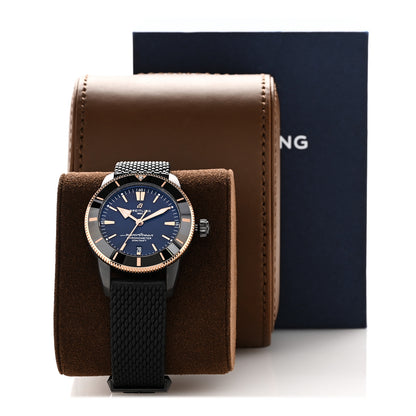 Breitling Stainless Steel 18K Rose Gold Rubber 44mm Superocean Heritage II B20 Beverly Hills Automatic Watch Black UB20303A1B1S1 5 of 5
