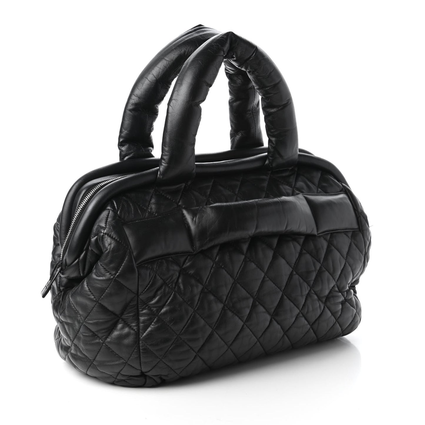 Lambskin Coco Cocoon Bowler Black