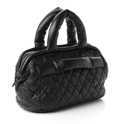 Chanel Lambskin Coco Cocoon Bowler Black 3 of 10