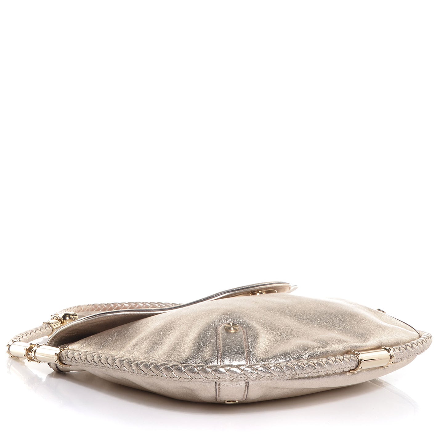Leather Medium Britt Tassel Shoulder Bag Platinum