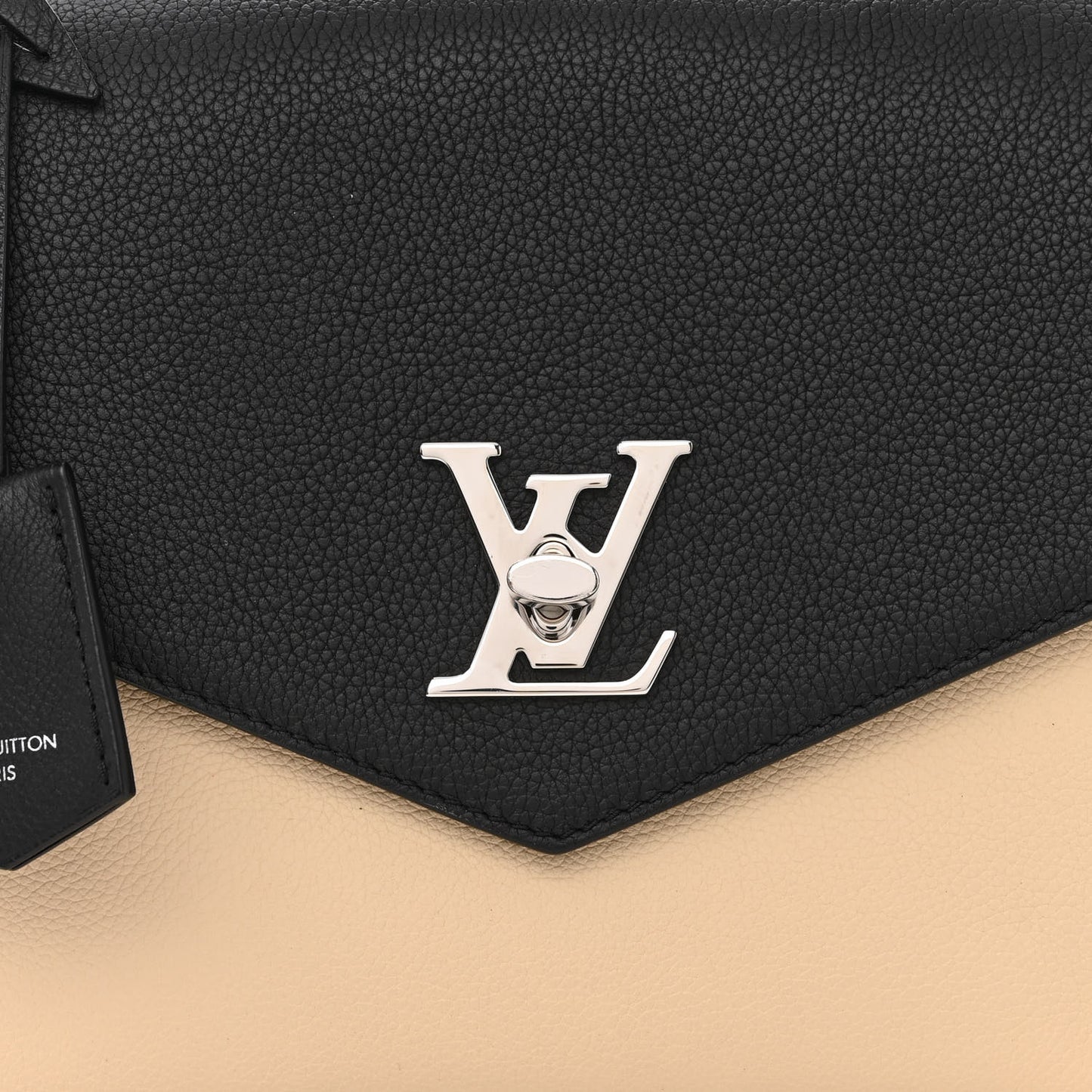 Soft Calfskin My Lockme Top Handle Vanille Black