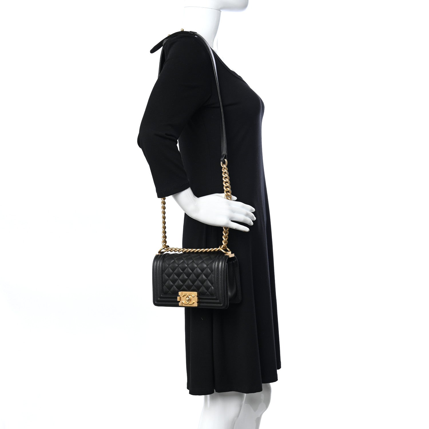 Chanel Caviar Quilted Small Boy Flap Black 2 of 8