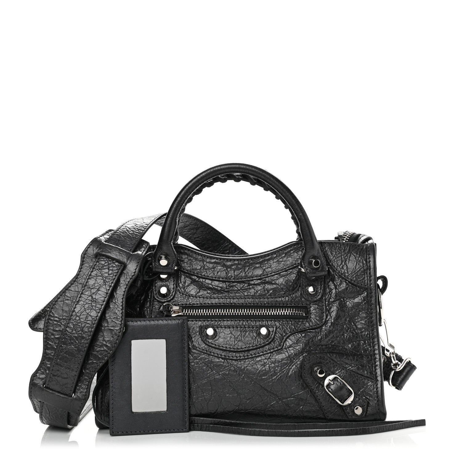 Balenciaga Agneau Classic Silver Hardware Mini City Anthracite 1 of 9