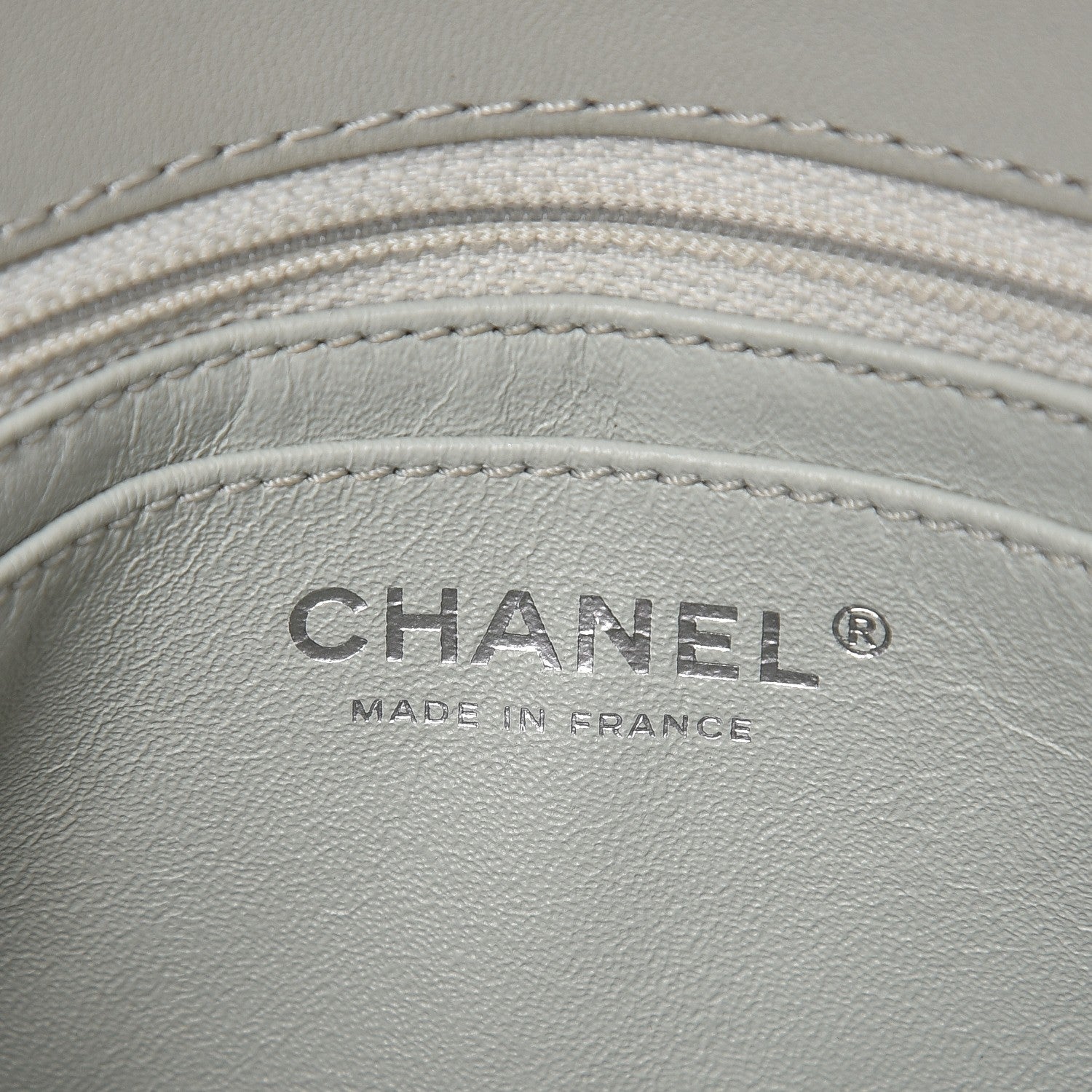 Chanel Lambskin Quilted Small Geometric Flap Light Grey 8 of 10