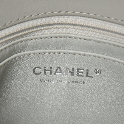 Chanel Lambskin Quilted Small Geometric Flap Light Grey 8 of 10