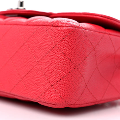 Chanel Caviar Quilted Mini Rectangular Flap Dark Pink 9 of 9
