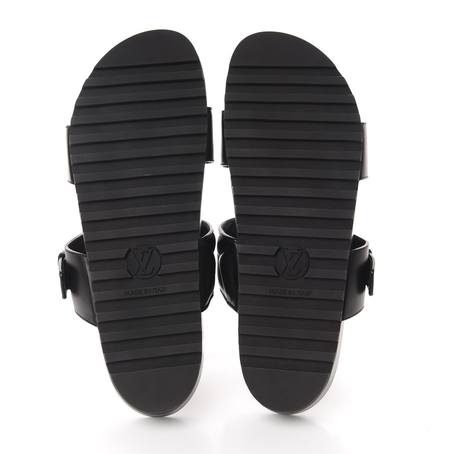 Louis Vuitton Calfskin New Wave Bom Dia Mule Sandals 41 Black 6 of 10