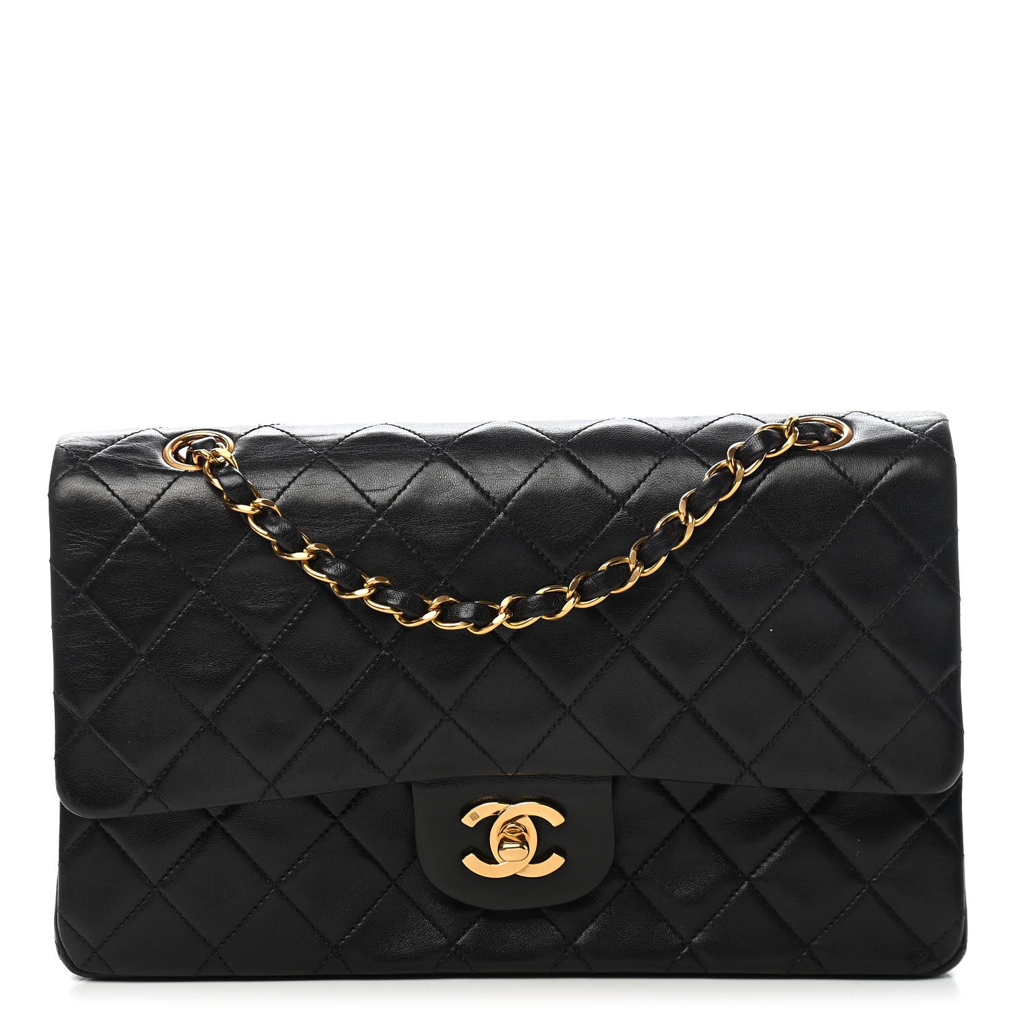 Chanel Lambskin Quilted Medium Double Flap Black 1 of 17