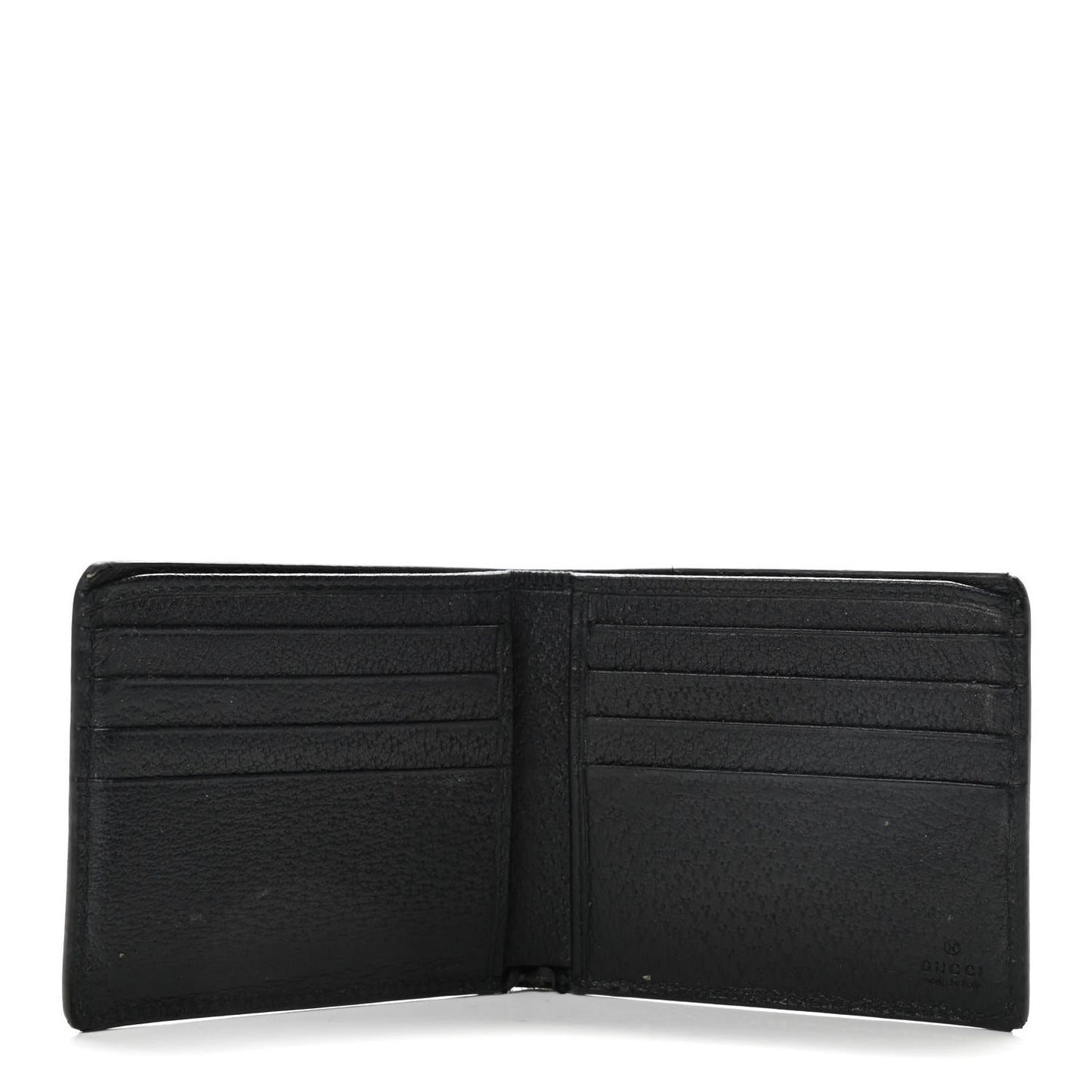 Calfskin Bee Bi-Fold Wallet Black