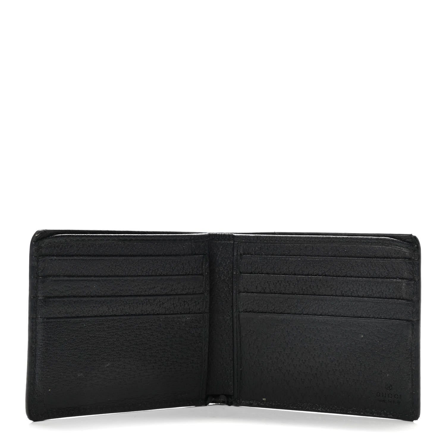 Gucci Calfskin Bee Bi-Fold Wallet Black 5 of 8