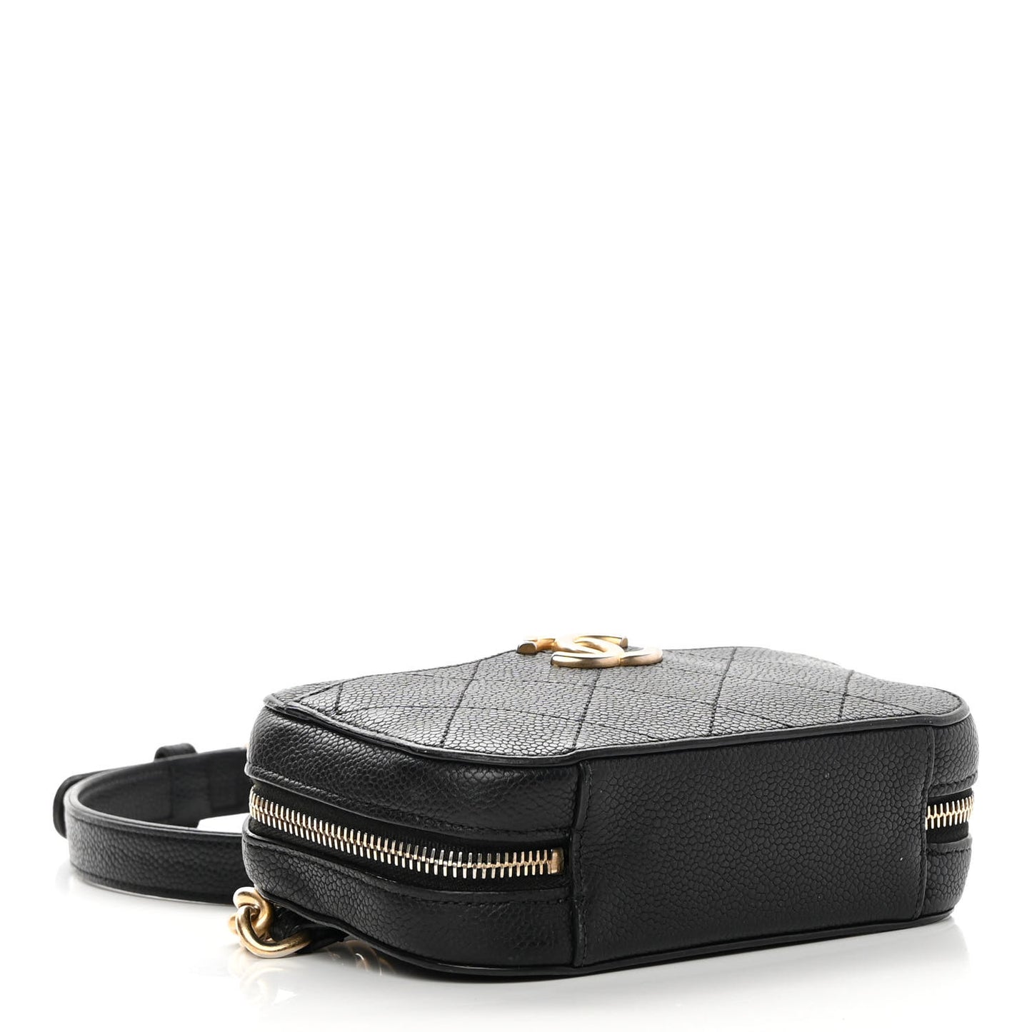 Caviar Quilted Waist Bag Black