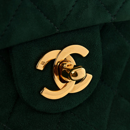 Chanel Suede Quilted Mini Square Flap Green 11 of 11