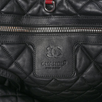Chanel Lambskin Quilted Extra Large Coco Cocoon Reversible Tote Burgundy Black 6 of 10