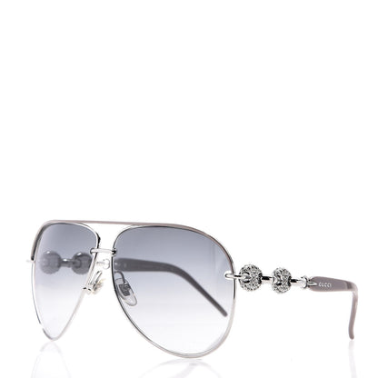 Gucci Crystal Marina Chain Aviator Sunglasses 4230/S Grey 1 of 7